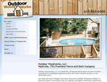 Tablet Screenshot of outdoorwoodworkstn.com